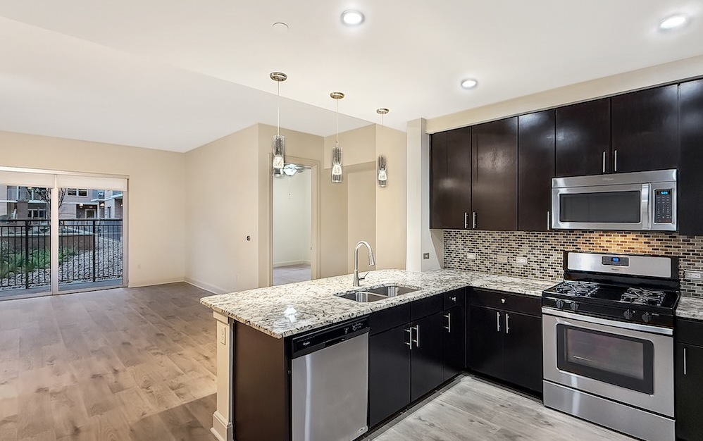 kitchen with stainless steel appliances