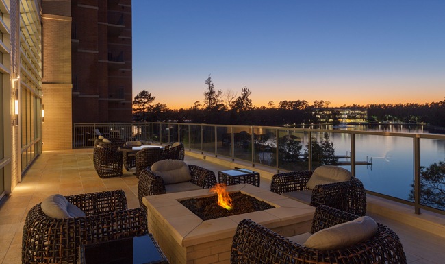 Beautiful view of the lake from the fire pits